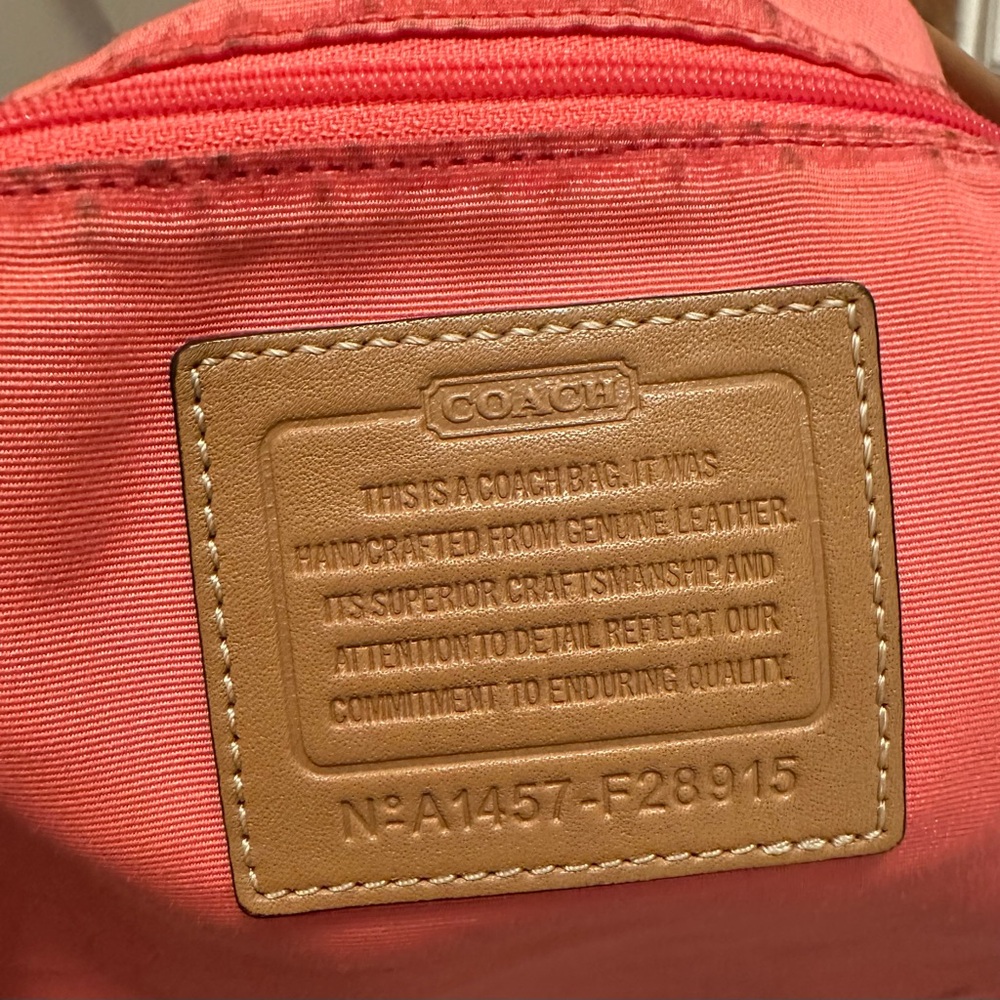 Tan Leather Coach Tote Bag - Picture 9 of 9
